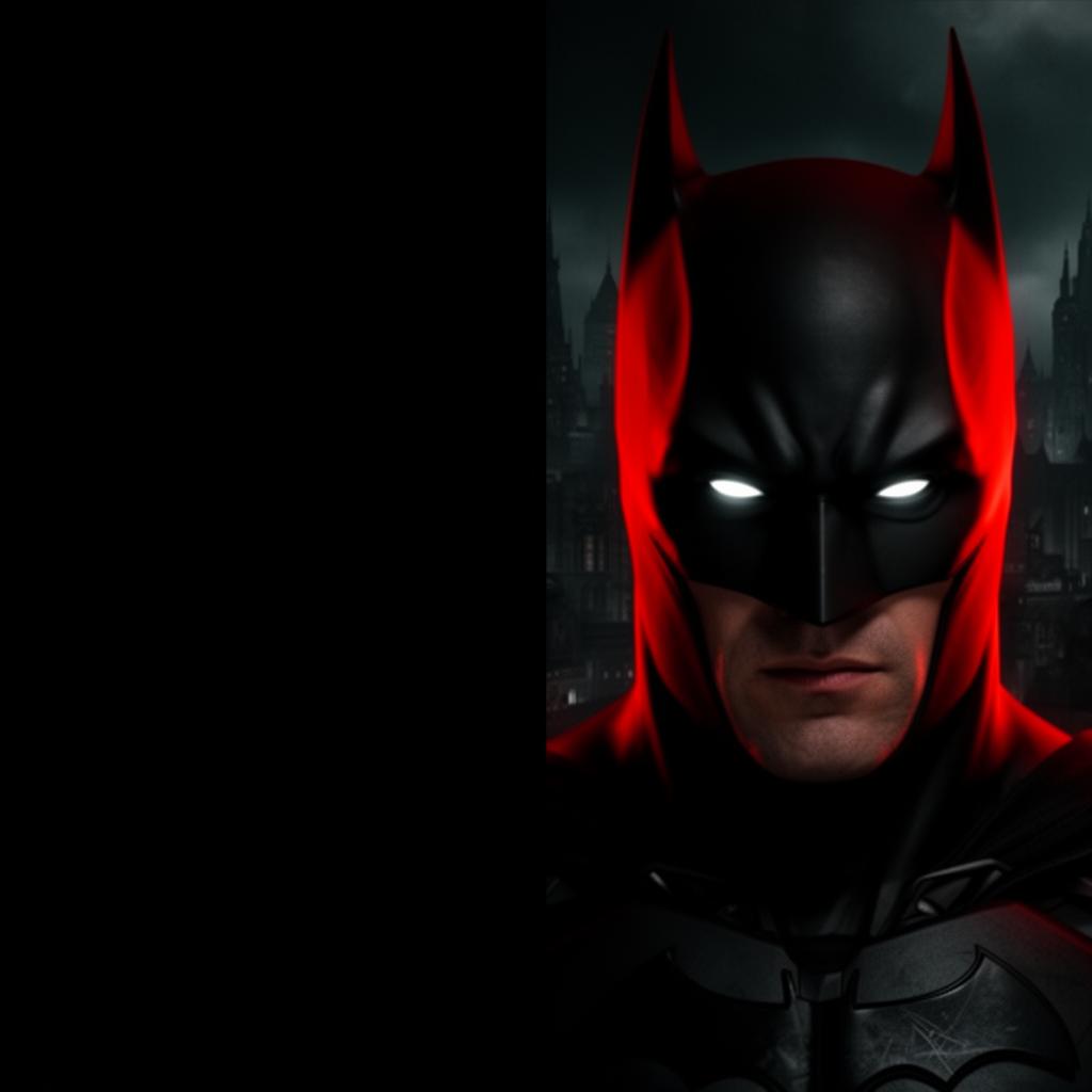 Batman com iluminação vermelha